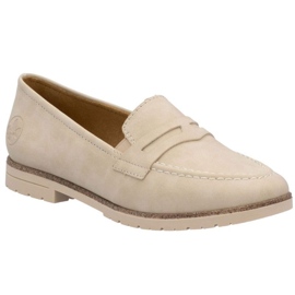 Mocasines femeninos Rieker 45300-62 beige 15