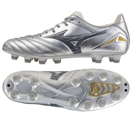 Mizuno Morelia Neo IV Pro MG P1GA253404 Zapatos de fútbol plata 1