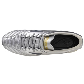 Mizuno Morelia Neo IV Pro MG P1GA253404 Zapatos de fútbol plata 2