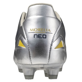 Mizuno Morelia Neo IV Pro MG P1GA253404 Zapatos de fútbol plata 3