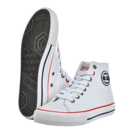 Zapatillas altas de zapatillas de zapatillas Big Star nn274660 White blanco 4