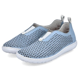 Zapatos cómodos calados Rieker W RKR653 azul 13