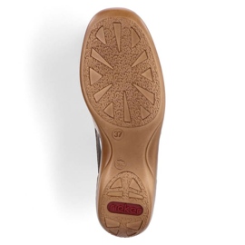 Zapatos cómodos de piel Rieker W RKR442C, beige 14