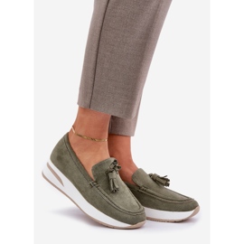 Mocasines en un delicado Bedders Eco Green verde 1