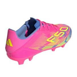Adidas F50 League FG/MG IE1291 Zapatos de fútbol rosado 2
