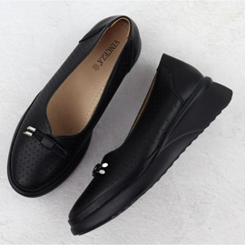 Zapatos en la plataforma Black Openwork Vinceza 7896 negro 3