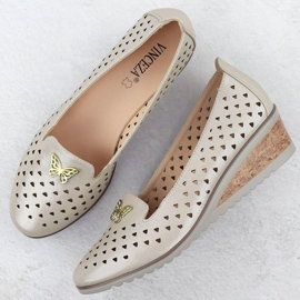 Vinceza Zapatos de Openwork en Vincez 58472 Jan359 dorado 3
