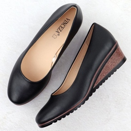 Vinceza Zapatos para la cuña Vincez en 58475 enero360a negro 3