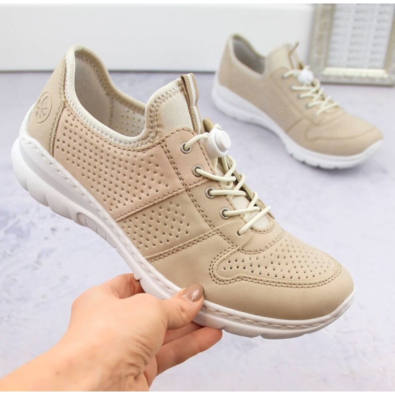 Rieker L3254-62 zapatos deportivos beige 1