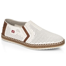 Rieker B5297-80 Zapatos de trabajo de aire blanco 5