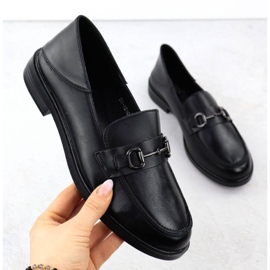 Moccasin zapatos con una decoración Vinceza 18107 negro 1