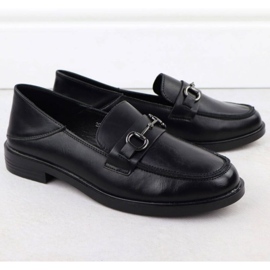 Moccasin zapatos con una decoración Vinceza 18107 negro 2