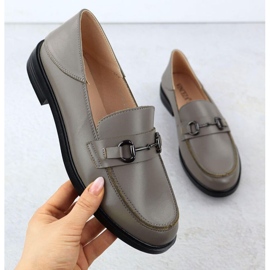 Zapatos de mocasín con una decoración Vinceza 18107 gris 1