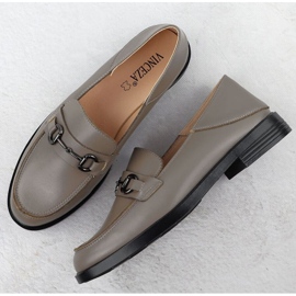Zapatos de mocasín con una decoración Vinceza 18107 gris 3