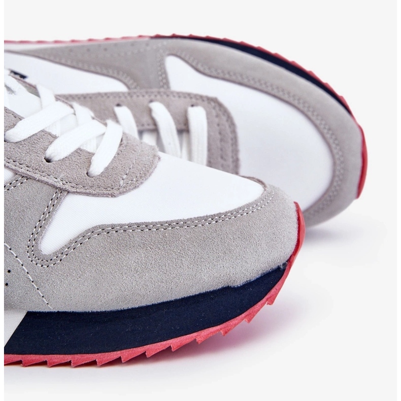 Zapatos deportivos para hombres Memory Foam Big Star LL174160 Blanco con gris 1