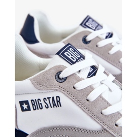 Zapatos deportivos para hombres Memory Foam Big Star LL174160 Blanco con gris 4
