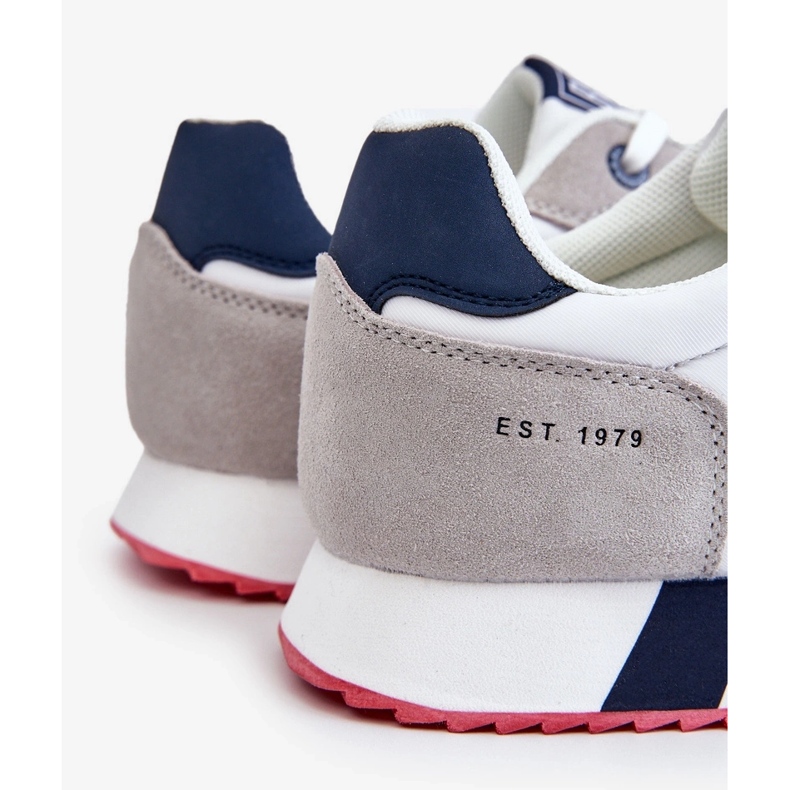 Zapatos deportivos para hombres Memory Foam Big Star LL174160 Blanco con gris 2