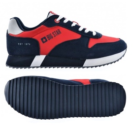 Zapatos deportivos para hombres Memory Foam Big Star LL174161 Rojo con azul marino 5