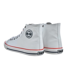 Zapatos para hombres zapatillas altas big star nn174305 blanco 2