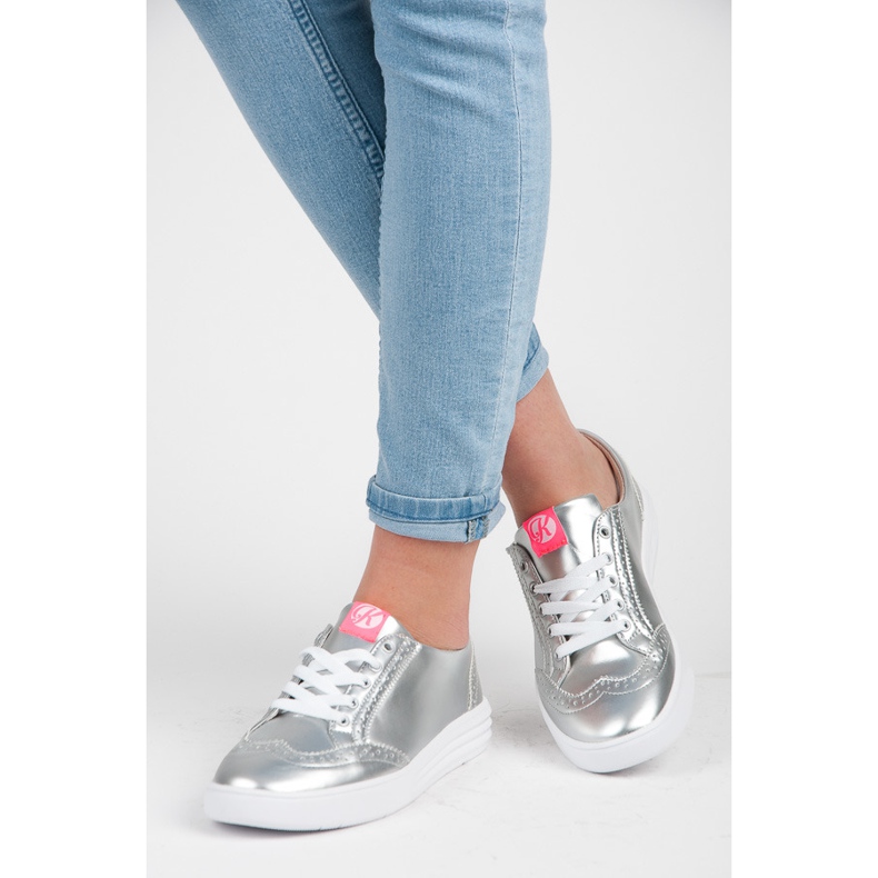 Zapatillas Kylie plateadas gris 1