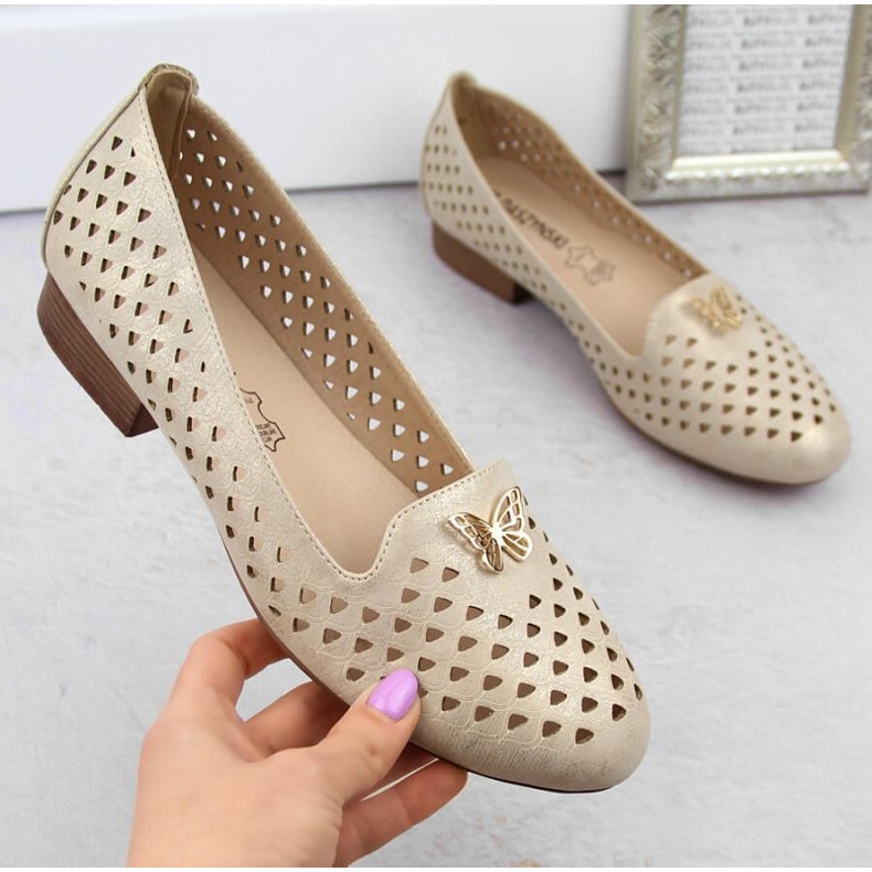 M.Daszyński W SAN35 zapatos calados dorados 2