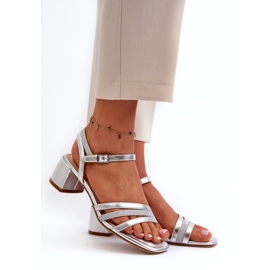 Sandalias Eco -Leather para mujeres Sergio Leone SK046 plateado plateado plata 1 Sandalias Eco -Leather para mujeres Sergio Leone SK046 plateado plateado plata 1