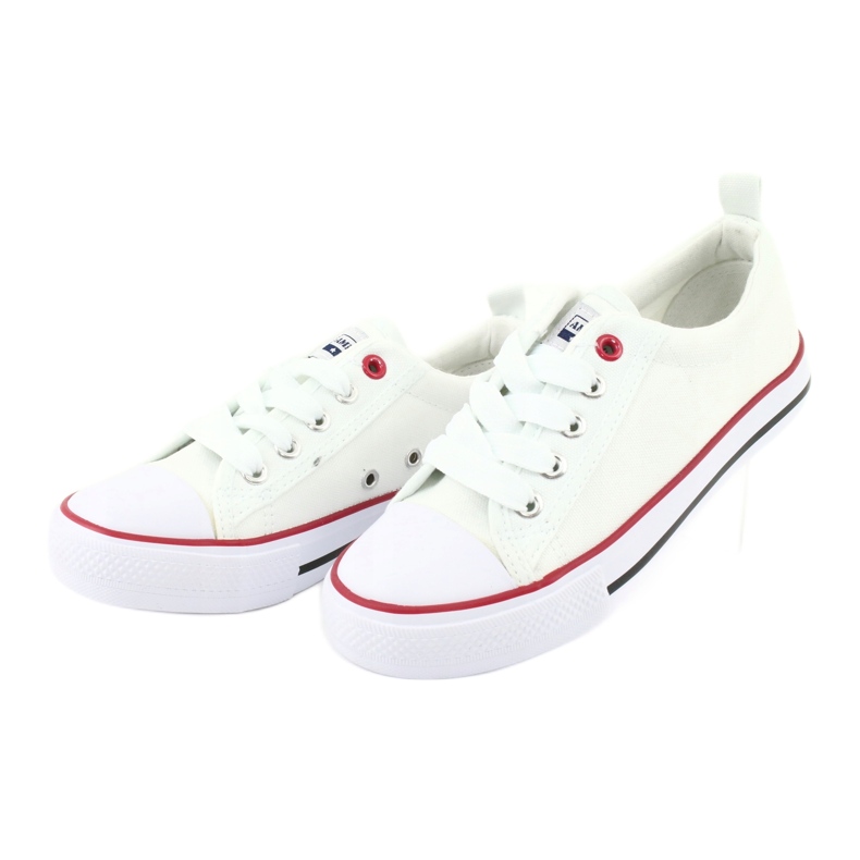 American Club Zapatillas de zapatillas LH25 American LH25 americanas americanas para niños atados blanco 3