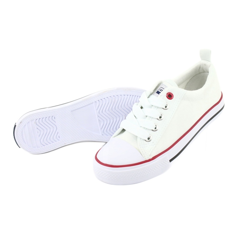 American Club Zapatillas de zapatillas LH25 American LH25 americanas americanas para niños atados blanco 4