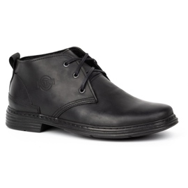Polbut Botas de cuero para hombre 191D negro 3