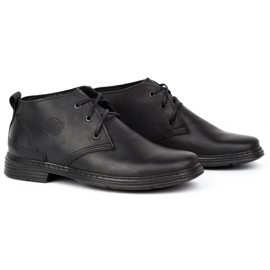 Polbut Botas de cuero para hombre 191D negro 4