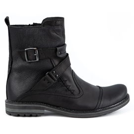 Olivier Botas de piel para hombre Chelsea boots 82KZ negro 3