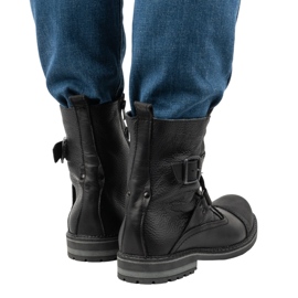 Olivier Botas de piel para hombre Chelsea boots 82KZ negro 6