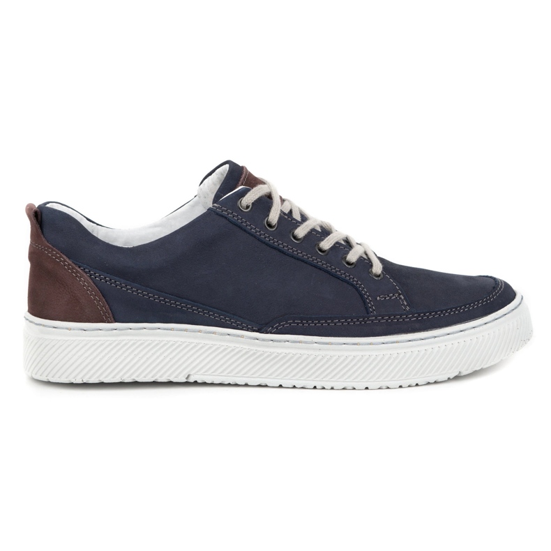 Olivier Zapatos de Hombre en Piel Sneakers 950MA azul marino 2