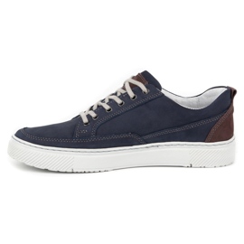 Olivier Zapatos de Hombre en Piel Sneakers 950MA azul marino 3