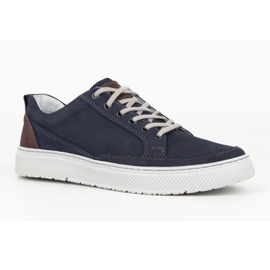 Olivier Zapatos de Hombre en Piel Sneakers 950MA azul marino 6