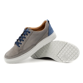 Olivier Zapatos Deportivos de Hombre en Piel 950MA gris 3