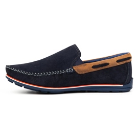 KOMODO Mocasines de hombre en piel 920K, azul marino 1
