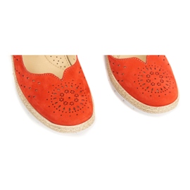 WASAK Zapatos mujer piel velcro 0650W rojo 7