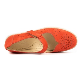 WASAK Zapatos mujer piel velcro 0650W rojo 8