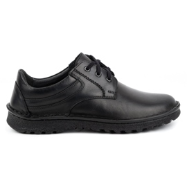 Kampol Zapatos clásicos de hombre 15KAM, piel negra. negro 5