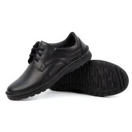 Kampol Zapatos clásicos de hombre 15KAM, piel negra. negro 7
