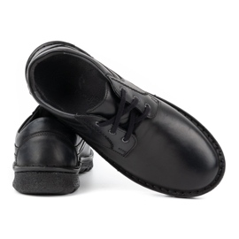 Kampol Zapatos clásicos de hombre 15KAM, piel negra. negro 8