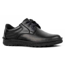 Kampol Zapatos clásicos de hombre 15KAM, piel negra. negro 11