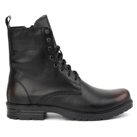 Polbut Botas militares para hombre, piel polaca, 2118S kabir negro 2