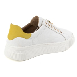 Olivier Zapatillas de cuero para mujeres zapatillas 1279 blancos 8