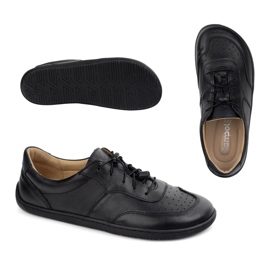 Kampol Zapatos de cuero minimalista descalzo 500/15 negro 2