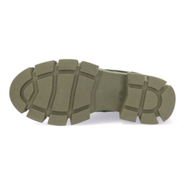 Polbut Botas de cuero para mujeres Pollonus Green Velor 5-1583-004 verde 5
