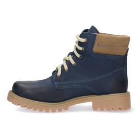 Polbut Zapatos de cuero para mujeres azul marino de mujeres 5-0739-028 2