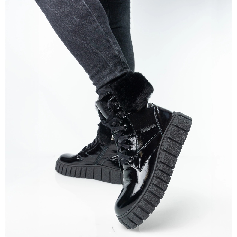 Pieles de cuero para mujeres Pollonus Black Arma 5-1574-001 negro 2