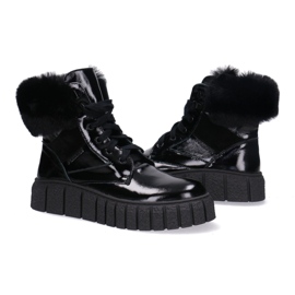 Pieles de cuero para mujeres Pollonus Black Arma 5-1574-001 negro 7